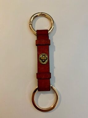 Legacy Coach Turnlock Valet Keychain in Red